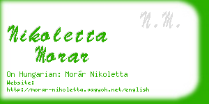 nikoletta morar business card